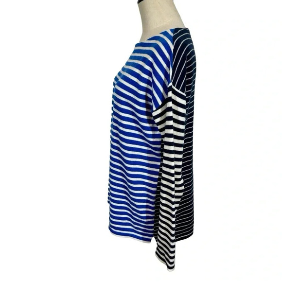 Jenni Kayne 100% Cashmere Colorblock Striped Oversized Boyfriend Sweater - Picture 3 of 11